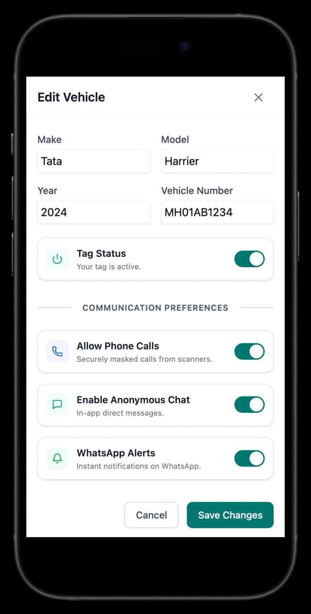 Full Control mobile app screenshot