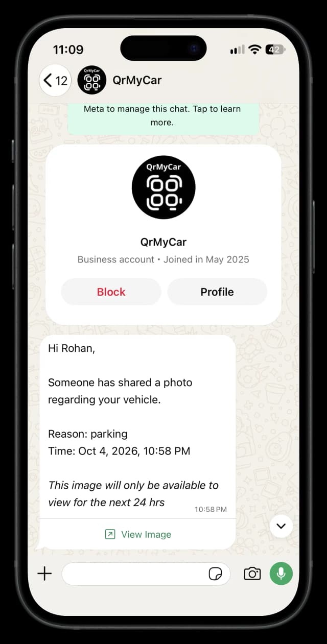 Image & Location sharing mobile app screenshot