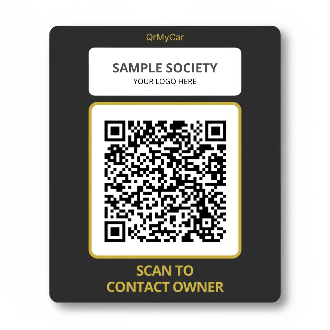 Preview of QrMyCar society QR sticker